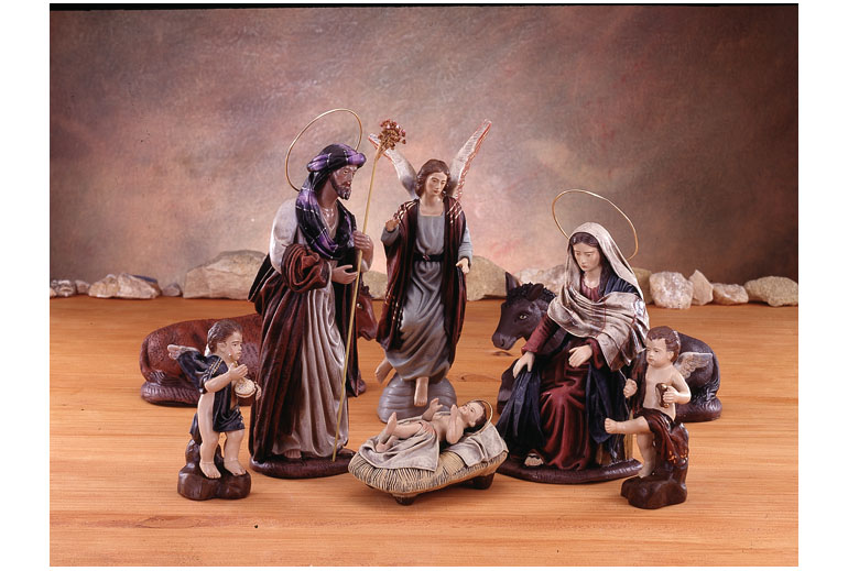 Nacimiento en barro lienzado